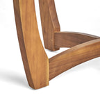 Outdoor Round Acacia Wood Accent Table