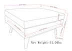 Owen 36 Inch Wide Square Coffee Table Storage Ottoman in Tanners