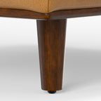 Morrison Ottoman in Sienna Genuine Leather