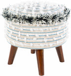 Matagami Beige Hand Woven Stool - Clearance