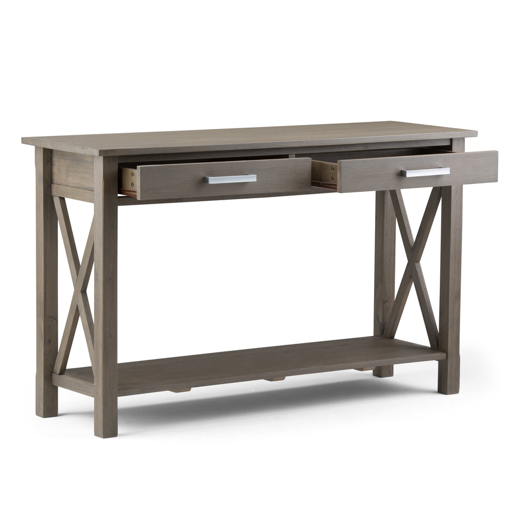 Kitchener 47 Inch Wide Solid Wood Console Sofa Table in Farmhouse