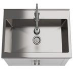 Hennessy Deluxe 28" Laundry Cabinet with Faucet and Stainless Steel Sink