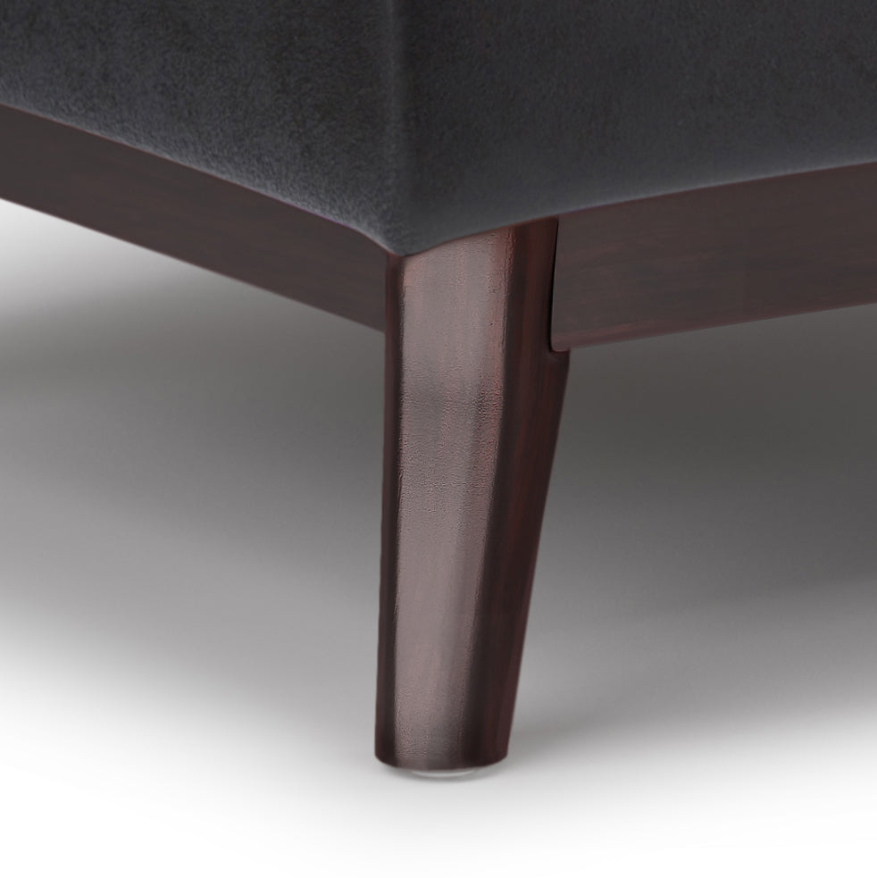Owen 34 Inch Wide Tray Top Small Coffee Table Storage Ottoman