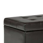 Cosmopolitan 34 Inch Wide Storage Ottoman in Tanners