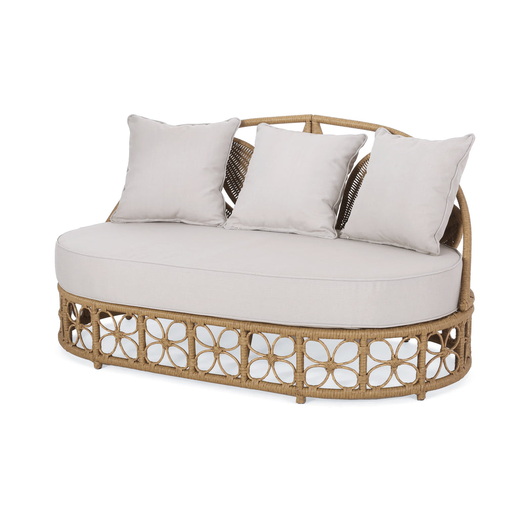 Patio Furniture Outdoor Daybed with Wicker Rattan