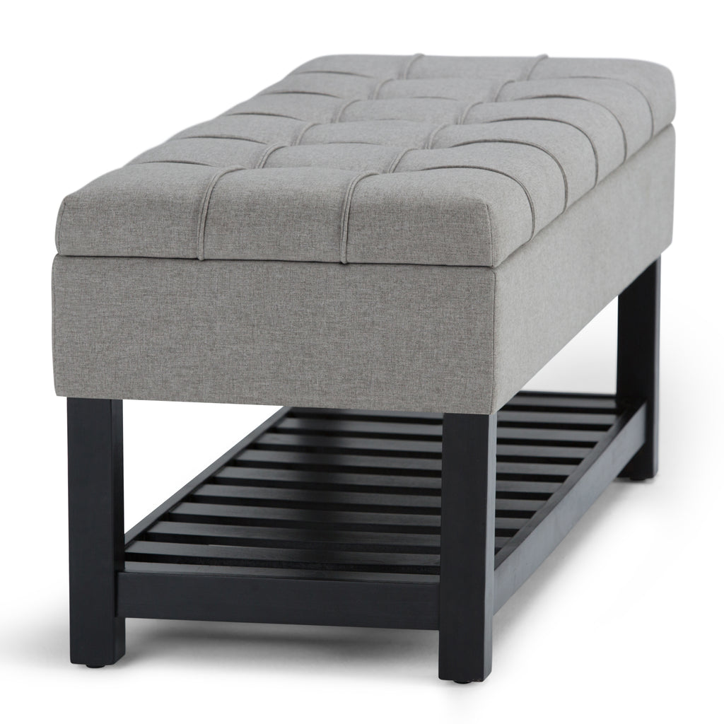 Saxon Storage Ottoman Bench - Dove