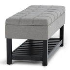 Saxon Storage Ottoman Bench - Dove