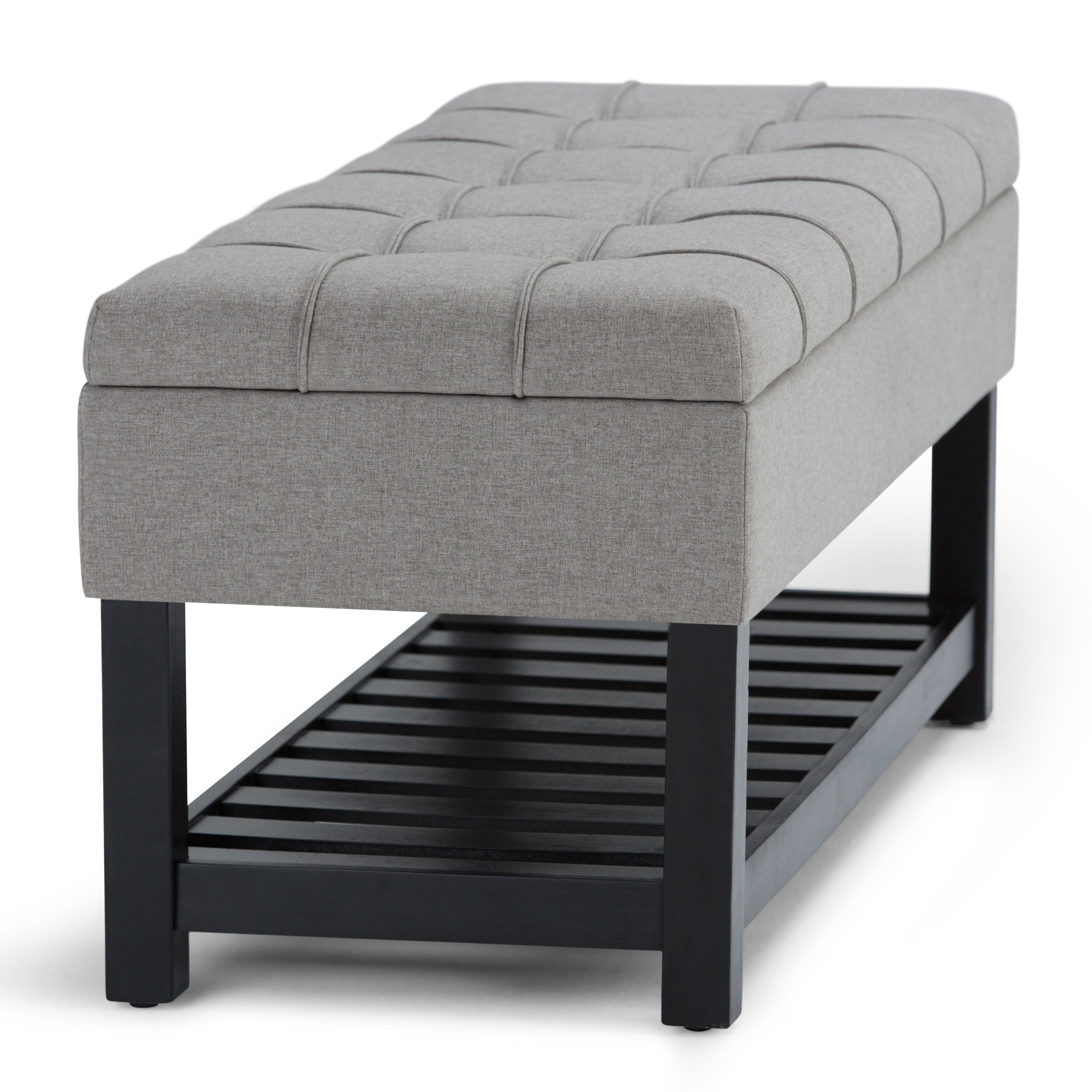 Saxon Storage Ottoman Bench - Dove