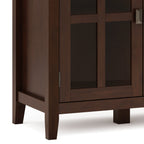 Artisan 66 Inch Wide Solid Wood Wide 4 Door Storage Cabinet in Russet