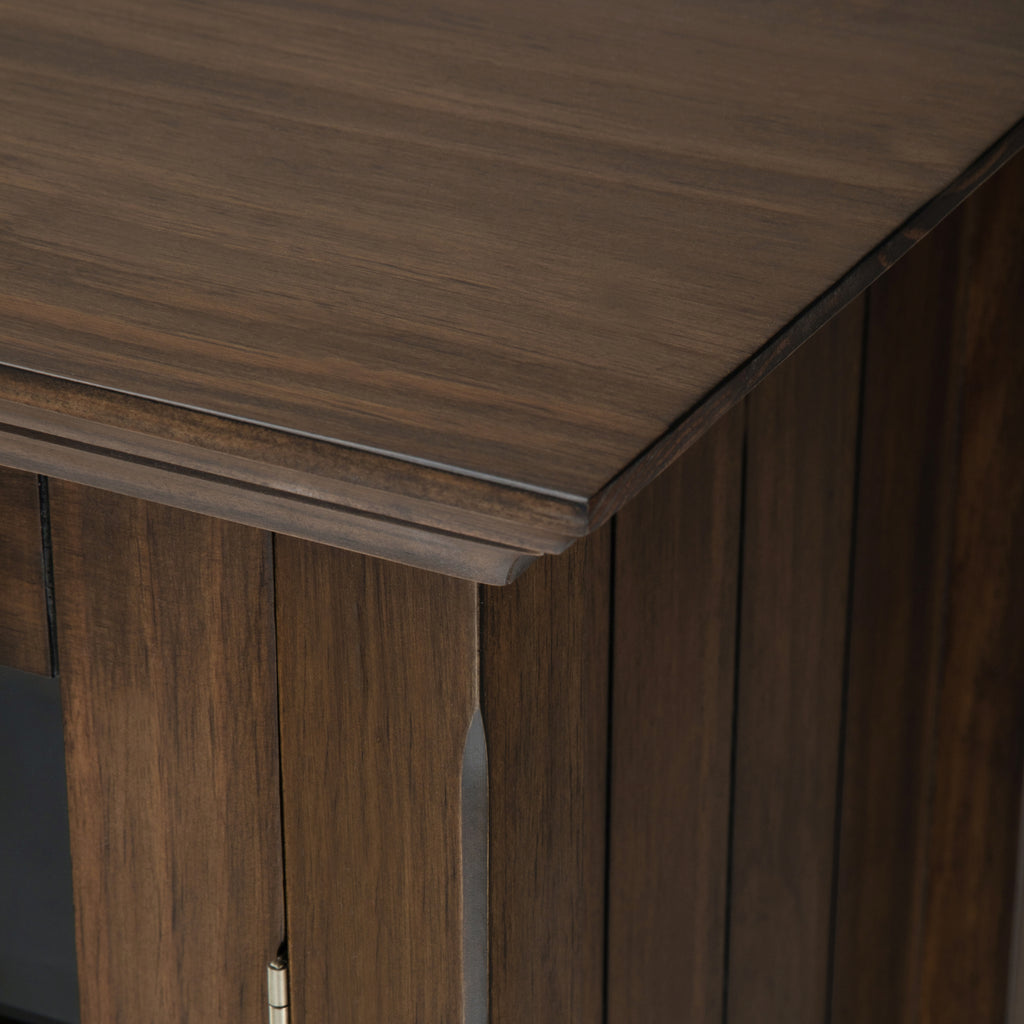 Bedford 39 Inch Wide Solid Wood Medium Storage Cabinet in Rustic
