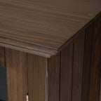 Bedford 39 Inch Wide Solid Wood Medium Storage Cabinet in Rustic