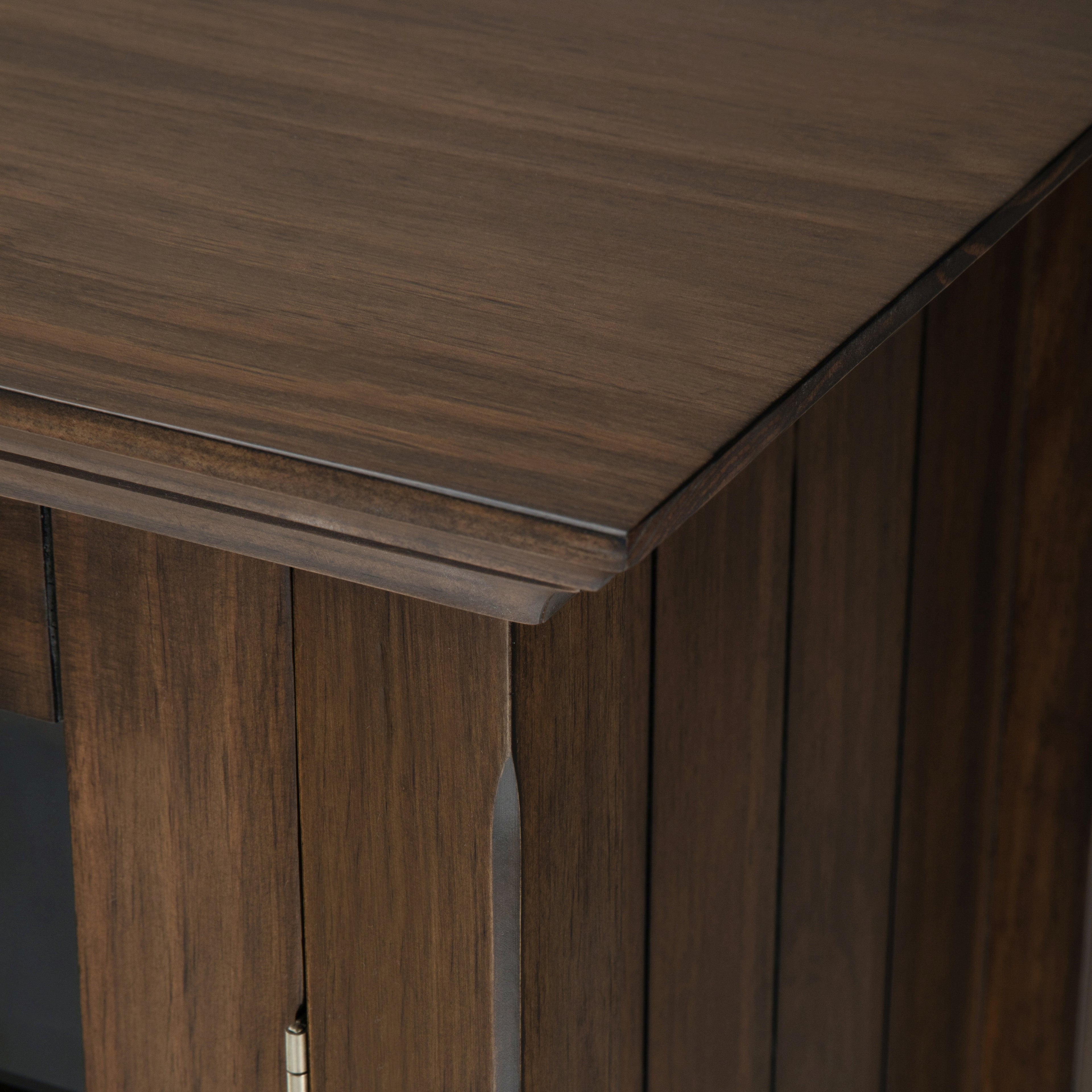 Bedford 39 Inch Wide Solid Wood Medium Storage Cabinet in Rustic