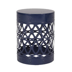 Outdoor Metal End Table with Modern Design
