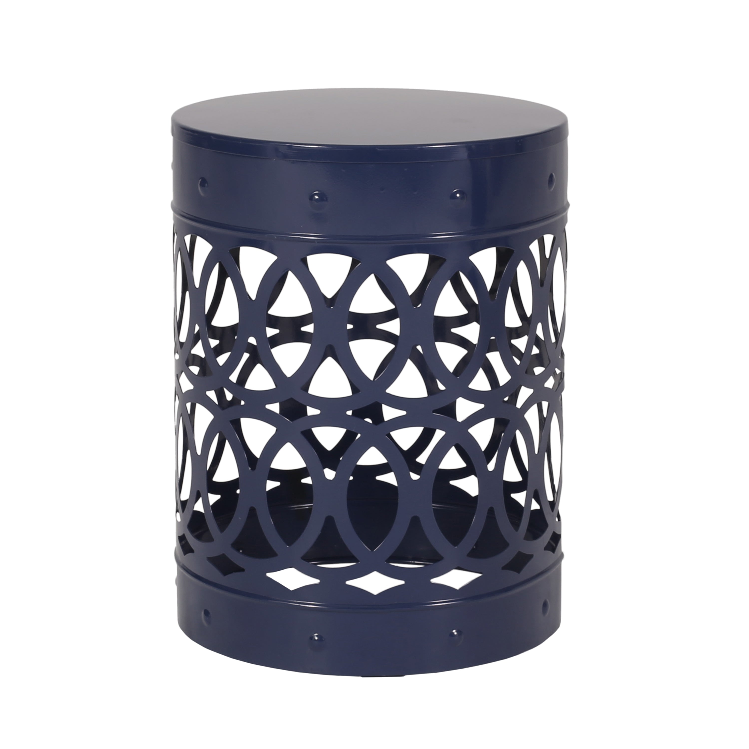 Outdoor Metal End Table with Modern Design