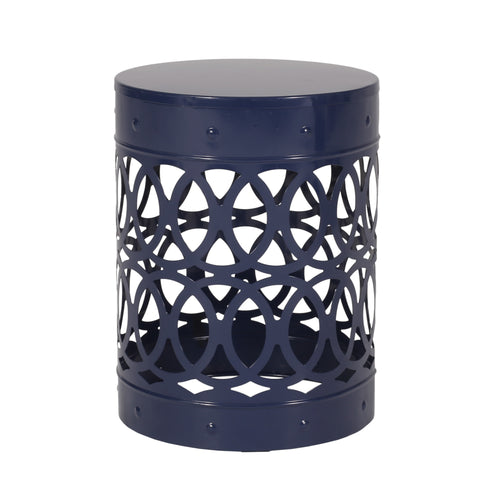 Outdoor Metal End Table with Modern Design