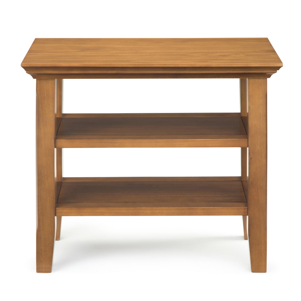 Acadian Solid Wood Narrow Side Table in Light Golden
