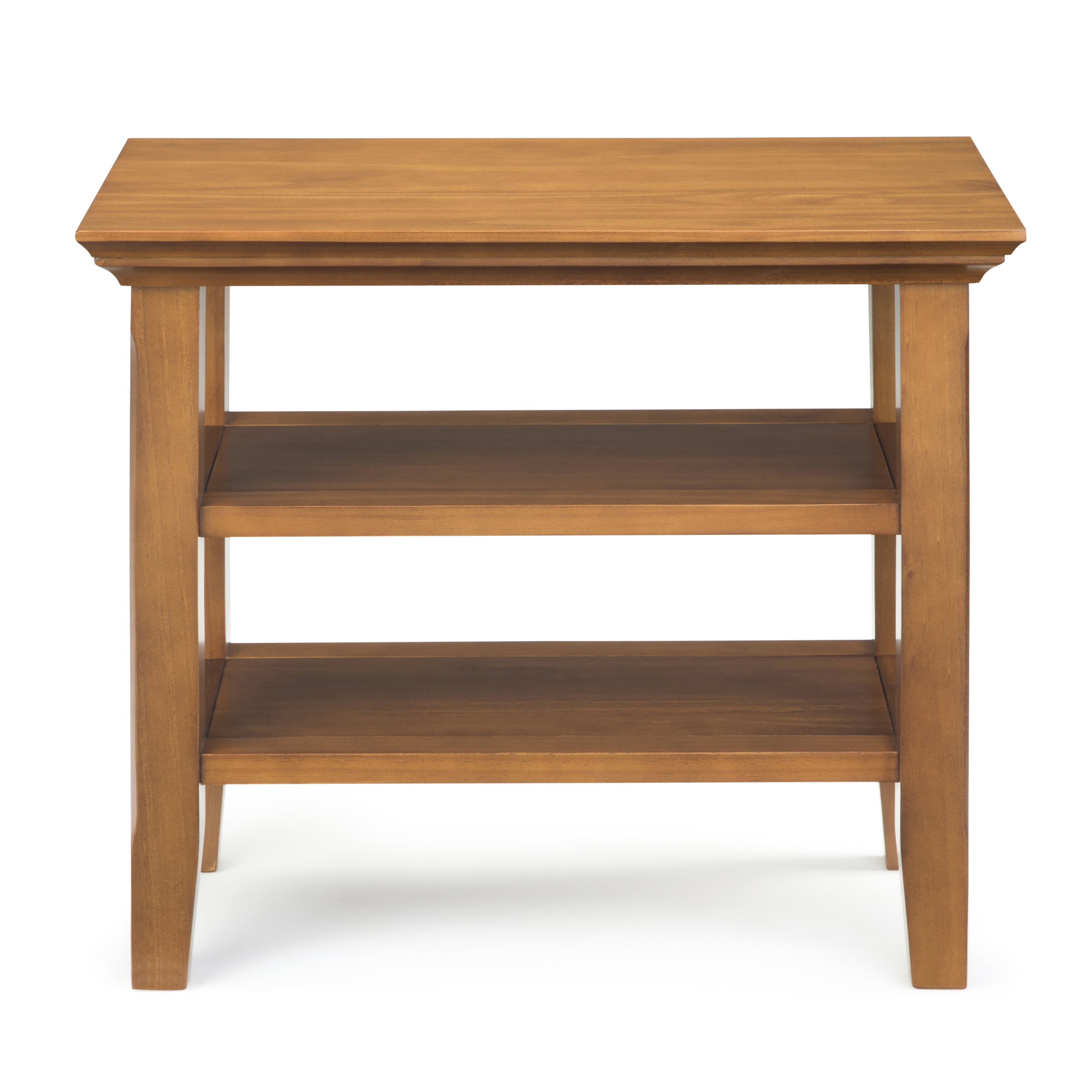 Acadian Solid Wood Narrow Side Table in Light Golden