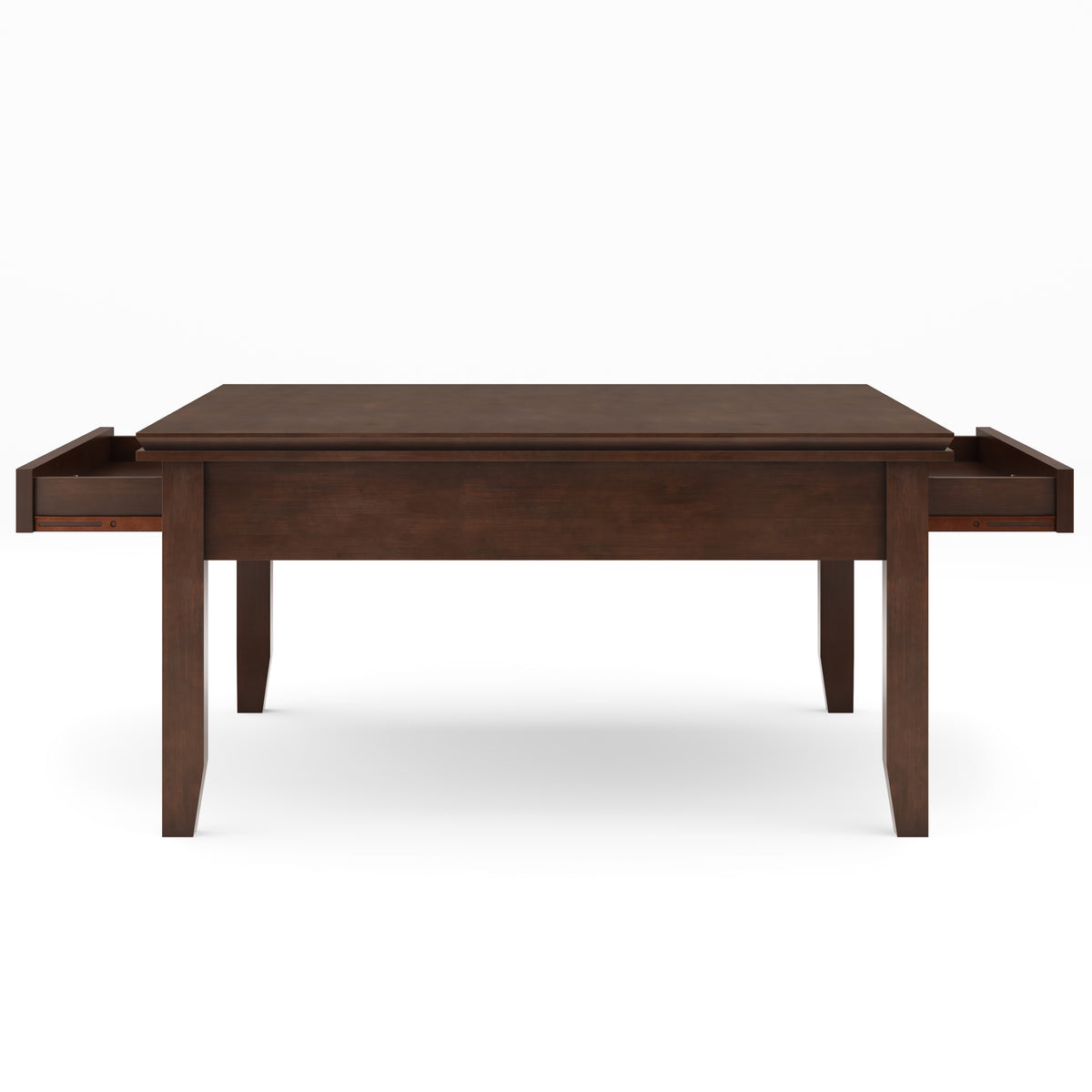 Artisan 36 Inch Wide Solid Wood Square Coffee Table in Russet