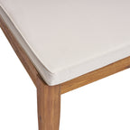 Outdoor Armless Dining Chair with Cushions (Set of 2)