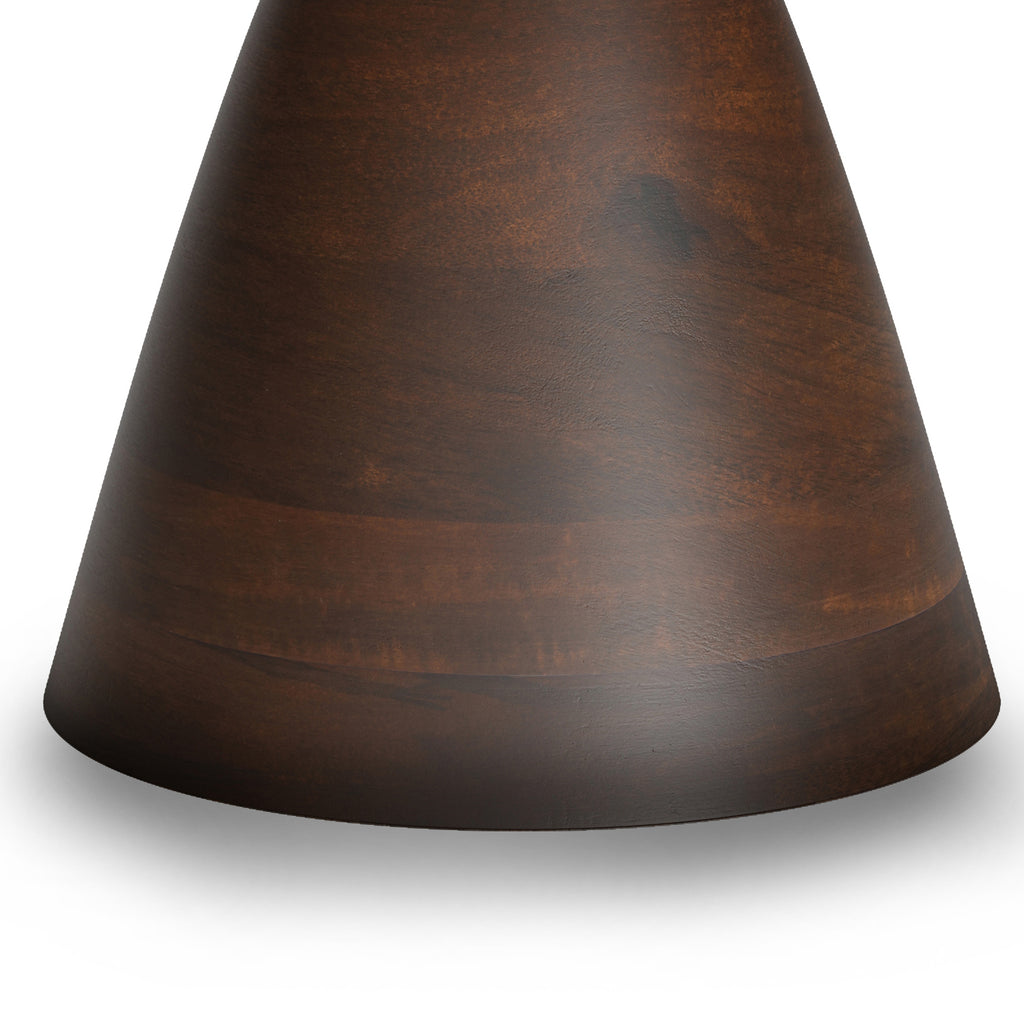 Winnie 30 Inch Wide Modern Solid Acacia Round Pedestal Coffee Table
