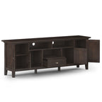 Redmond 72 Inch Wide Solid Wood TV Stand in Brunette