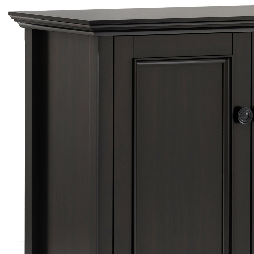 Amherst 66 Inch Wide Solid Wood Transitional 4 Door Storage Cabinet in Hickory