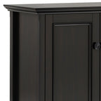 Amherst 66 Inch Wide Solid Wood Transitional 4 Door Storage Cabinet in Hickory