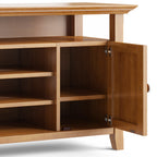 Amherst 54 Inch Wide Solid Wood TV Stand in Light Golden
