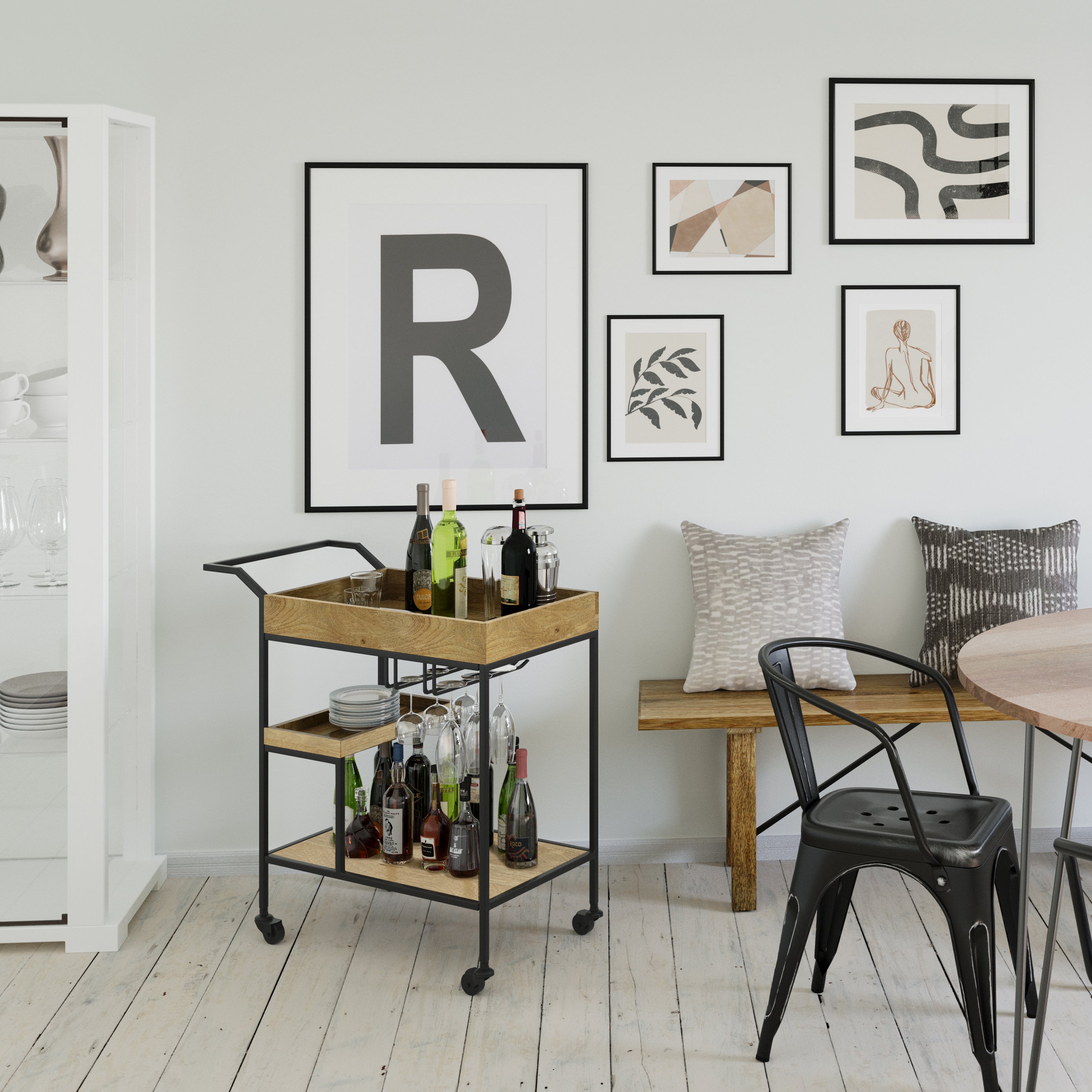 Barnes - 29" Bar Cart