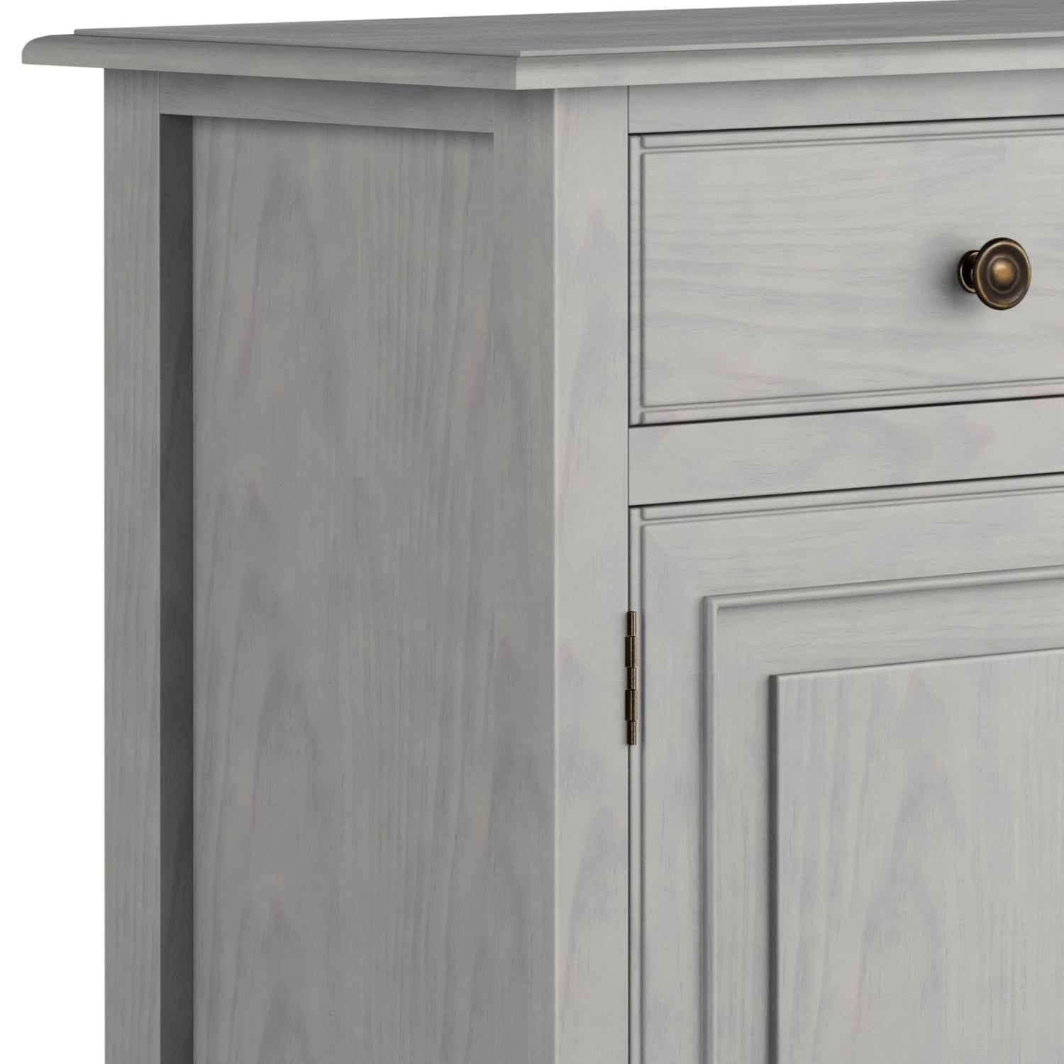 Connaught Solid Wood Entryway Storage Cabinet in Fog