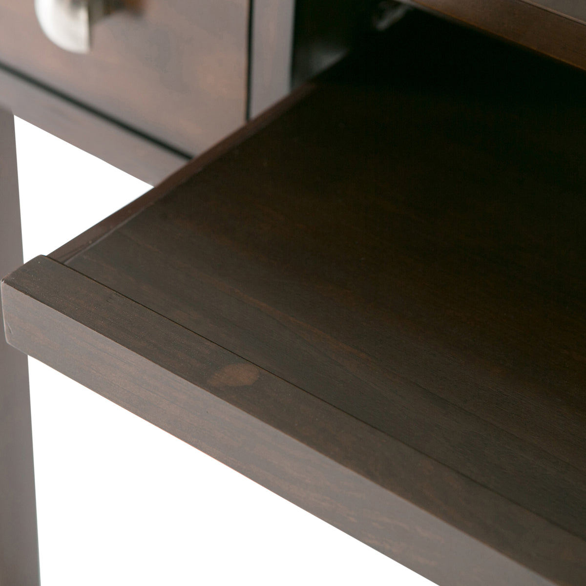 Avalon 47 Inch Wide Solid Wood Writing Office Desk in Brunette