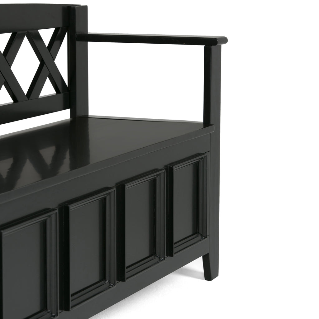 Amherst Solid Wood Entryway Storage Bench