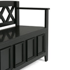 Amherst Solid Wood Entryway Storage Bench