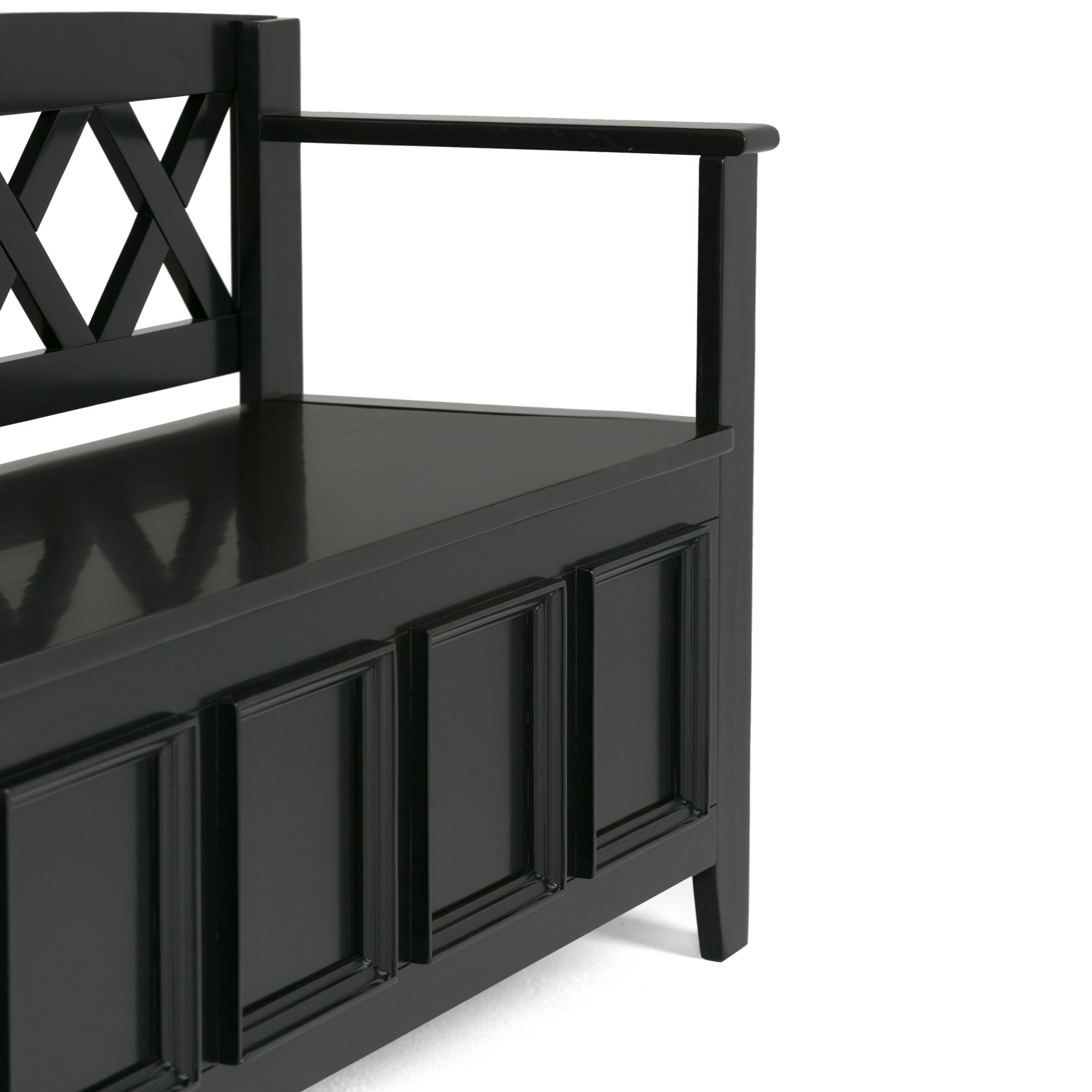 Amherst Solid Wood Entryway Storage Bench