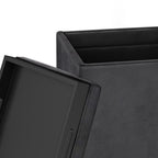 Rockwood 17 Inch Wide Cube Storage Ottoman with Tray in Distressed