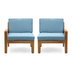 Grenada 5 Seater Acacia Wood Sectional Sofa Set