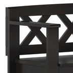 Amherst Solid Wood 36" Wide Transitional Entryway Storage Bench