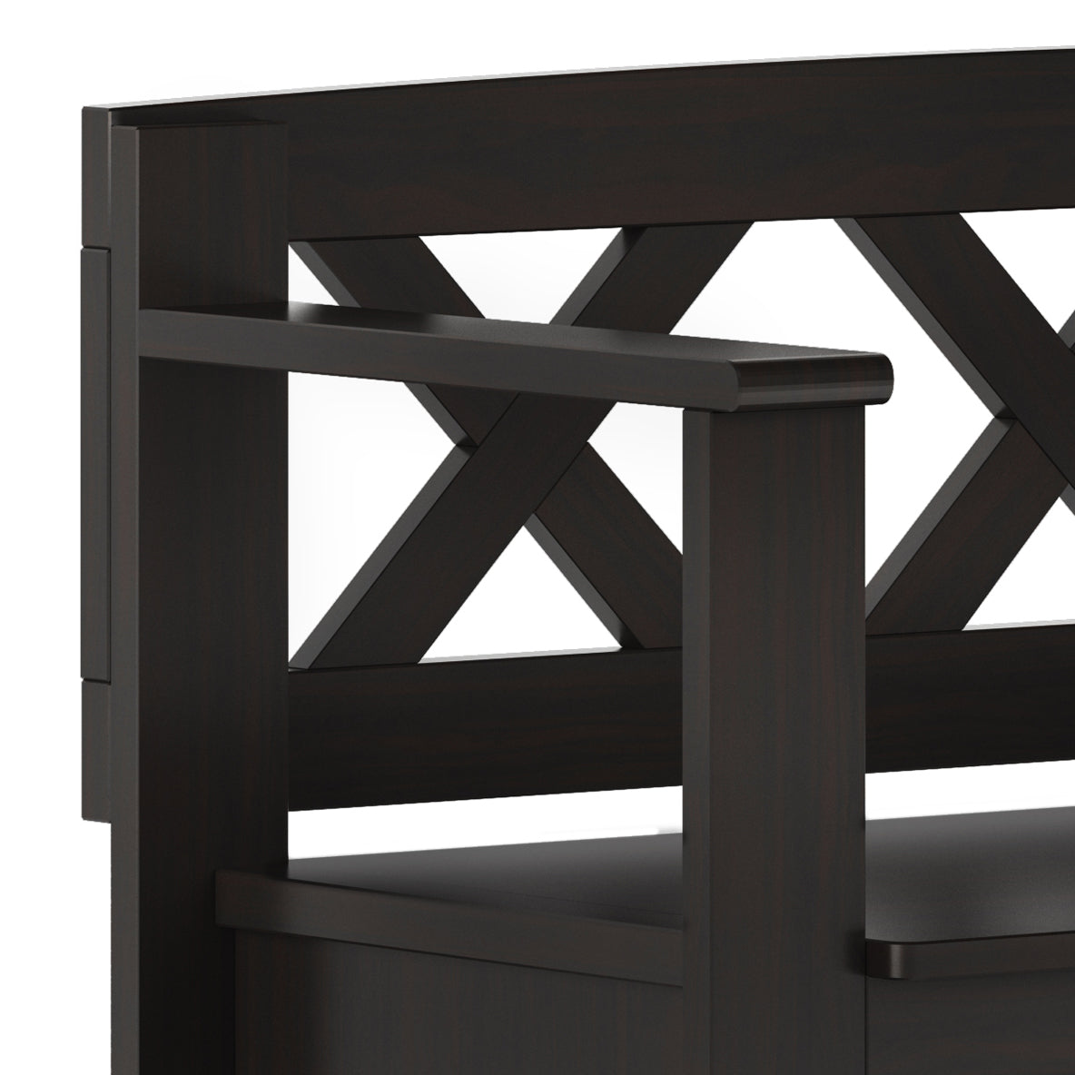 Amherst Solid Wood 36" Wide Transitional Entryway Storage Bench