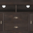 Redmond 72 Inch Wide Solid Wood TV Stand in Brunette