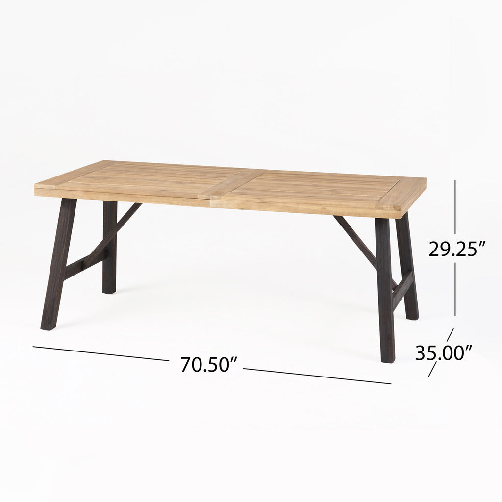 Outdoor Dining Set with 2 Benches and 1 Dining Table (3 pcs)