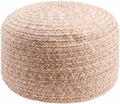 Tonanitla Natural Fiber Blush Knitted Outdoor Pouf