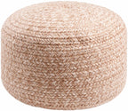 Tonanitla Natural Fiber Blush Knitted Outdoor Pouf