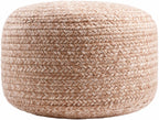 Tonanitla Natural Fiber Blush Knitted Outdoor Pouf