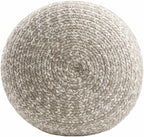 Tonanitla Natural Fiber Light Gray Knitted Outdoor Pouf