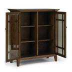 Bedford 39 Inch Wide Solid Wood Medium Storage Cabinet in Rustic