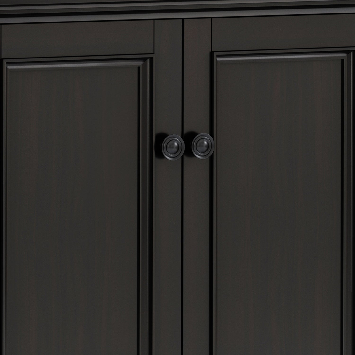 Amherst 66 Inch Wide Solid Wood Transitional 4 Door Storage Cabinet in Hickory