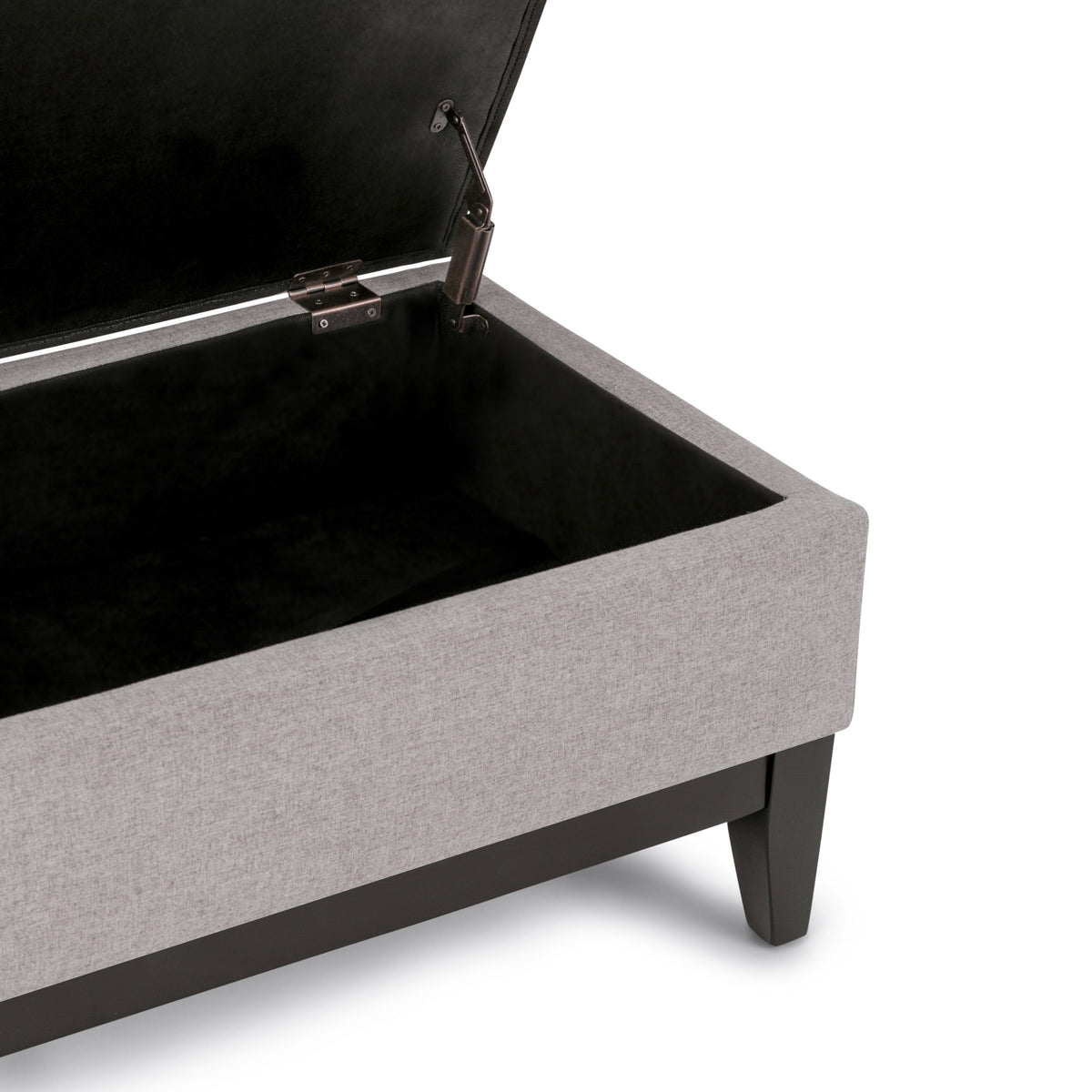 Oregon 42 Inch Wide Storage Ottoman Bench with Tray in Cloud