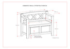 Amherst Solid Wood 36" Wide Transitional Entryway Storage Bench