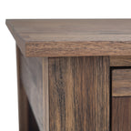 Monroe 38 Inch Wide Solid Acacia Wood Square Coffee Table in Rustic