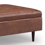 Shay Mid-Century Large Square Coffee Table Storage Ottoman